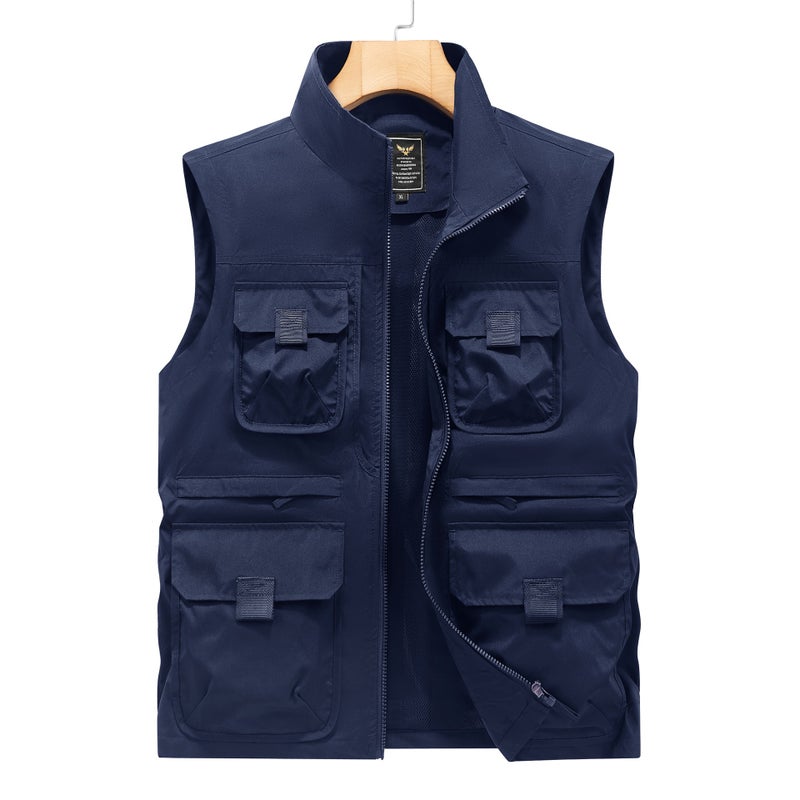E-Commerce] Group Purchase Men'S Vest Mesh Multi-Bag Workwear Pography Fishing Reporter Outdoor - Image 4